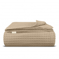 Плед покрывало вафельное COSAS Beige Greek Waffle 200х220 см Бежевый