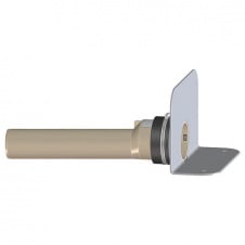 Покрівельна воронка Hutterer&Lechner DN75 горизонтальний випуск з ПВХ-фланцем та з’єднувальною трубою з ПП (HL68P.0/75)