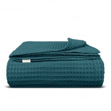 Плед покрывало вафельное COSAS Ocean Greek Waffle 200х220 см Зеленый