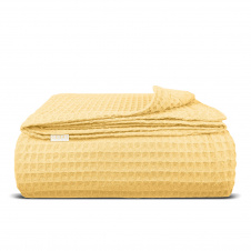 Плед покрывало вафельное COSAS Summer Greek Waffle 200х220 см Желтый