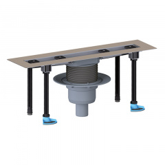 Душовий лоток Hutterer&Lechner HL50FV.0/80 вертикальний з сифоном 800 мм без решітки Камень-Каширский