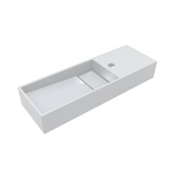 Умивальник Miraggio Toni 650 L, miramarble, білий глянцевий Новомосковск