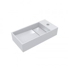 Умивальник Miraggio Toni 450 L, miramarble, білий глянцевий Житомир