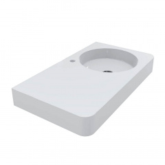 Умивальник Miraggio Loop 800 R, miramarble, білий глянцевий Первомайськ