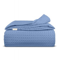 Плед покрывало COSAS Cloud Waffle Weave 240х260 см Голубой Вознесенск