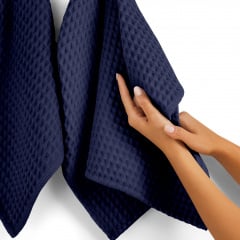 Полотенце вафельное COSAS Denim Greek Waffle 75х95 см Темно-синий Кременец