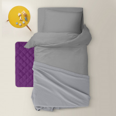 Плед покрывало COSAS Smoky Waffle Weave 110х140 см Серый Городок