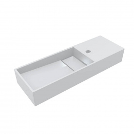 Умивальник Miraggio Toni 650 L, miramarble, білий глянцевий