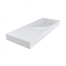 Умивальник Miraggio Viola 1200 R, miramarble, білий глянцевий