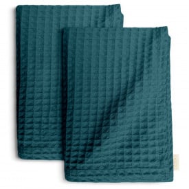 Вафельні рушники COSAS Ocean Greek Waffle Смарагдовий 2 шт