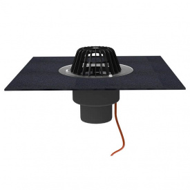 Покрівельна воронка Hutterer&Lechner GmbH DN125 вертикальний випуск з бітумним полотном та електрообігрівом (HL62.1H/2)