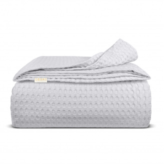 Плед покривало COSAS Silver Waffle Weave 200х220 см Сірий