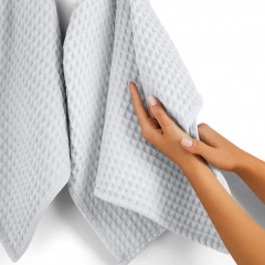 Полотенце вафельное COSAS Snow Greek Waffle 55x100 см Белый Новая Прага