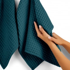 Полотенце вафельное COSAS Ocean Greek Waffle 25x50 см Изумрудный Кушугум