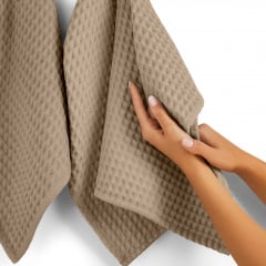 Рушник вафельний COSAS Beige Greek Waffle 115х150 см Бежевий Кам'янка-Дніпровська