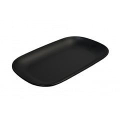 Тарелка овальная One Chef 24х15 см Черный Дубно