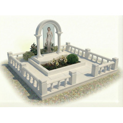 Елітний меморіал (пам'ятник) з білого каменю для жінки №2 Коломыя