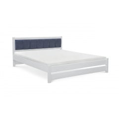 Двоспальне ліжко Еріка 160х200 см біле дерев'яне Курінь