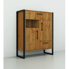 Тумба для передпокою Tobi Sho Норд ЛТ-11 у стилі Лофт з шухлядами і дверцятами, 660х350х900 мм Файєрвуд Київ