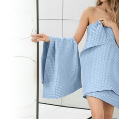 Рушник вафельний COSAS Cloud Greek Waffle 75x75 см Блакитний Лубни