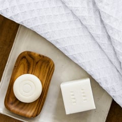 Рушник вафельний COSAS Snow Greek Waffle 30x30 см Білий Оріхів