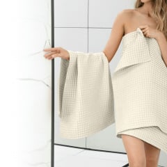 Рушник вафельний COSAS Biscuit Greek Waffle 25x50 см Бежевий Василівка