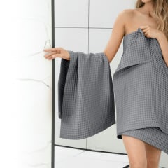 Полотенце вафельное COSAS Shadow Greek Waffle 115x180 см Графитовый Курень