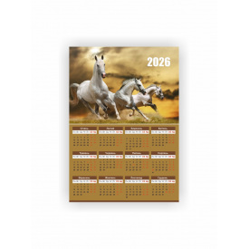Календар-плакат Vivay 2026 Рік коня А3 Різнокольоровий (hub_wi3vjs)