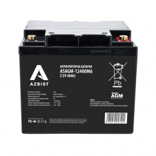 Акумулятор Azbist Super AGM ASAGM-12400M6, 12V 40Ah, Black Case