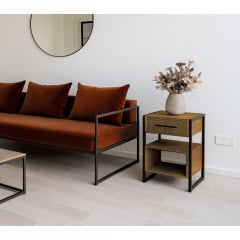 Тумба для передпокою Tobi Sho Степ ЛТ-8 у стилі Лофт з шухлядою, 460х350х600 мм Файєрвуд Київ