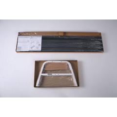 Лавка садовая Tobi Sho Классик без спинки для дачи, парка ПВХ профиль, 1503х450х650 мм Графитово-черный Київ