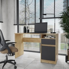 Стол письменный Компанит Аспирант 120.4х75.4х53.4 см Бежево-графитовый Киев