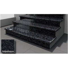 Гранітні сходинки Лабрадорит чорні Кропива