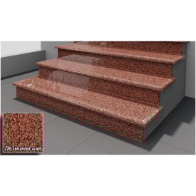Гранітні сходинки лезніковські червоні