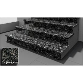 Гранітні сходинки Корнинський (Леопард) темно-сірі