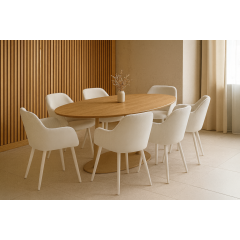 Стілець обідній зі спинкою Лінн М-240 з підлокітниками, для їдальні, кухні, кафе, салону, вельвет Білий антик/білий, 850х580х580 мм Київ