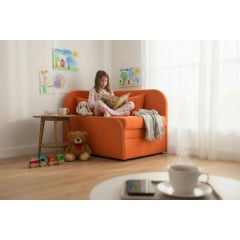 Крісло-ліжко дитяче Tobi Sho Діксі м'яке розкладне лівостороннє велюр Fiore Terra, 950х750х700 мм Київ