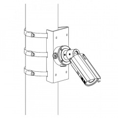 Кронштейн одинарний Atis 128x120x33 мм Чорний (304710) Обухів