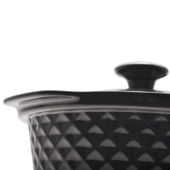 Марміт керамічний на підставці 24х21х8 см 1,5л Kamille KM-6425 чорний Київ