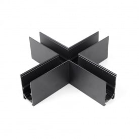 Х образний з'єднувач Lightwell LW-TRACK-X-SURF-CONNECTOR 2.68x5.1 см Чорний (304425)