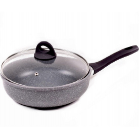 Сковорода с крышкой Benson 24 см Серо-черный BN-494