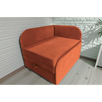 Крісло-ліжко дитяче Tobi Sho Діксі м'яке розкладне правостороннє велюр Fiore Terra, 950х750х700 мм