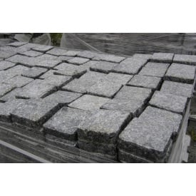 Гранітна бруківка пилений верх ("Французька") Лабрадорит 10*10*5 см