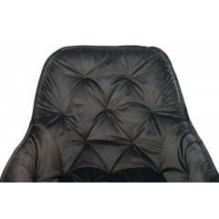 Стілець обідній зі спинкою Аріс М-65 з підлокітниками, для кухні, їдальні, кафе велюр Сірий/чорний, 860х580х590 мм Київ