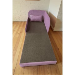Крісло-ліжко дитяче Tobi Sho Діксі м'яке розкладне лівостороннє велюр Fiore Grape, 950х750х700 мм Київ