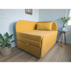 Крісло-ліжко дитяче Tobi Sho Діксі м'яке розкладне правостороннє велюр Fiore Sunny, 950х750х700 мм Київ