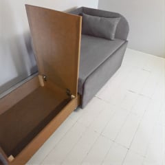 Крісло-ліжко дитяче Tobi Sho Діксі м'яке розкладне правостороннє велюр Fiore Steel, 950х750х700 мм Київ