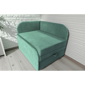Крісло-ліжко дитяче Tobi Sho Діксі м'яке розкладне лівостороннє велюр Fiore Mint, 950х750х700 мм