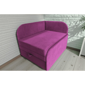Крісло-ліжко дитяче Tobi Sho Діксі м'яке розкладне правостороннє велюр Fiore Fuchsia, 950х750х700 мм