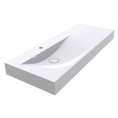 Умивальник Miraggio Viola 1200 L, miramarble, білий глянцевий Надворная